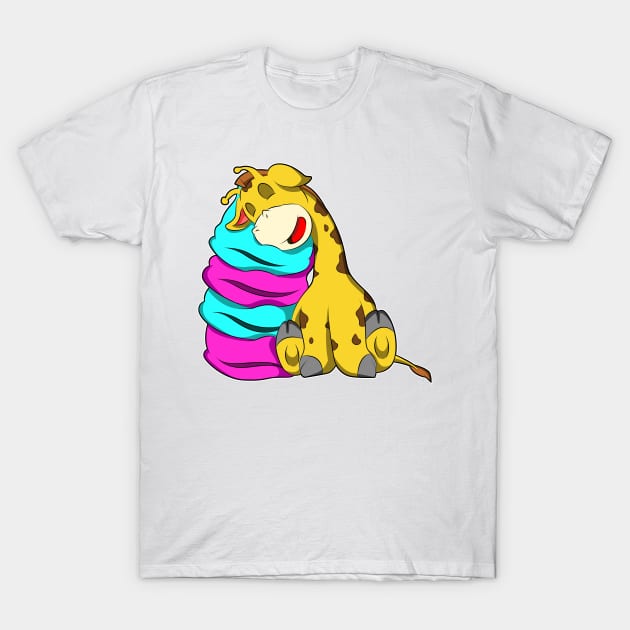 Giraffe at Sleeping T-Shirt by Markus Schnabel